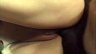 asian girl takes big black cock deep in ass for anal!