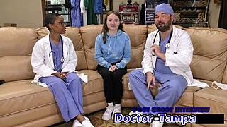 dr tampa examines virgin serena morgan with anal fingering in virginity clinic backstage