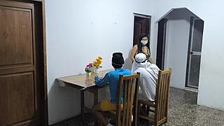 hey, a latino and his arab friend visit colombia for business and meet an extravagant waitress