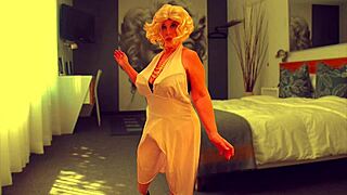 gilf norma jean gets into cosplay for homemade missionary fuck. she ends up with creampie in amateur pov action.