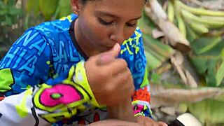 my innocent peasant girlfriend gets a wild massage in exchange for some chickens