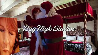 Granny Claus big white dildo orgasm for Christmas in July with vibrator fucking toys 😘