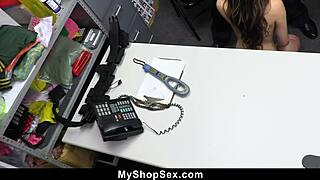 Teen thief gets caught by loss prevention officer in shop trap