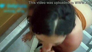 Can You Handle Curvy BBW In Miniskirt Getting Nasty With Muscular Bodybuilder On Stairs?