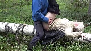 Will this curvy milf submissive wife spread legs for forest sex as cunning forester demands?