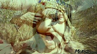 Black haired amateur with small 18+ tits takes deepthroat blowjob and anal from uncle