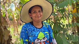 my innocent peasant girlfriend gets a wild massage in exchange for some chickens