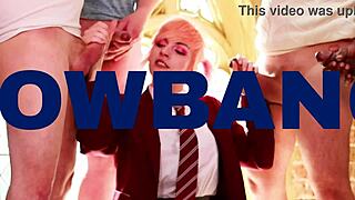 Gorgeous British Blonde with Fake Tits Masturbates in Cosplay