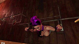 What happens when sluts meet a mysterious wall in this intriguing cartoon setup