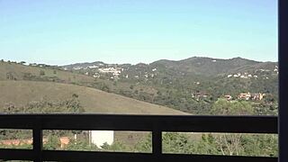 romantic outdoor doggystyle creampie with busty brunette babe