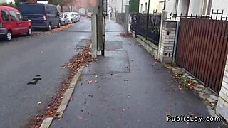 euro pickup amateur couple fucks hard with monster cock from public to indoor pov