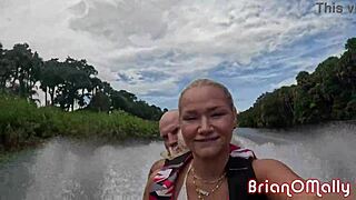 Harley King Teases Jet Ski Pound - Blonde Teen's Big Tits Bounce Wild