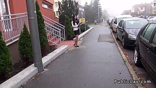 euro pickup amateur couple fucks hard with monster cock from public to indoor pov