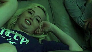 hey, these horny teens ride stepdad on the couch during movie night!