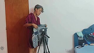 i fuck stepmom's boyfriend doggystyle recording his moans homemade