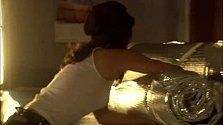 blonde milf carmen luvana slut fucks big cock outdoors in fishnets