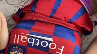 Hot Big Ass Cheerleader Anal Fucks Two Cocks in Threesome