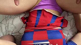 Hot Big Ass Cheerleader Anal Fucks Two Cocks in Threesome