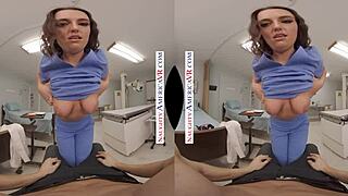 sexy nurse nolina nyx rides big cock exam