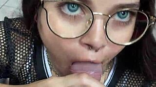 a novinha blue eyes deepthroats wellington prado's huge cock sloppy