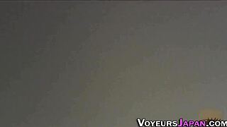 voyeur spies horny japanese teen slut rubbing wet pussy