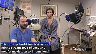 dr tampa gives rebel wyatt her florida university physical with shaved pussy spread wide