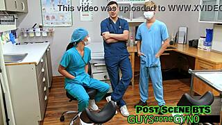 Ever wonder how a Canadian patient's bound penis throbs under nurse's latex-gloved femdom domination in hospital backstage?