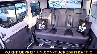 russian audrey jane cum drenched after backseat taxi blowjob pounding