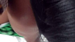 exotic african bbw bends over bed for big white cock doggystyle in hotel