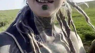 Just a tattooed happy hippy country girl chatting with cows and you too