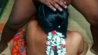 Indian Aunty's Tight Pussy Gets Bent Over Fucked by Lover in Dorm