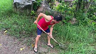 you won't believe this busty stepmom banging the old estate gardener homemade!