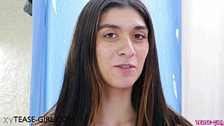 College Brunette Shares Daddy First Fuck Experience Couch