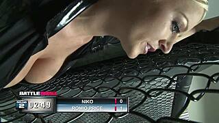 ann marie rios gets bent over banged doggystyle muff dived and missionary fucked in prize wet pussy sex quickie.