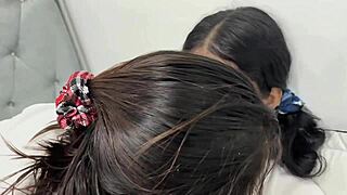 Milking her huge tits till we both cum hard together