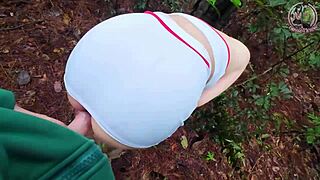 thai babysitter unleashes wild pussy pounding desires in forest