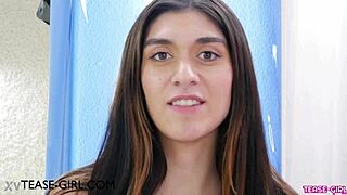 College Brunette Shares Daddy First Fuck Experience Couch