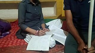 Teacher fucks college student girl hard in class