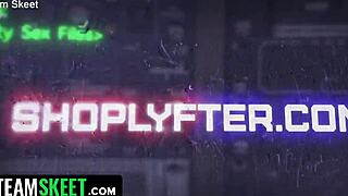 Officer Mancini strips thief Indica fingers wet pussy sucks cock