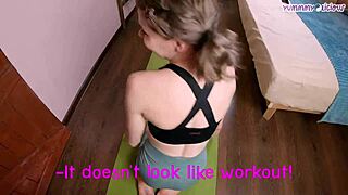 Fit Petite Fucked Doggystyle Gym