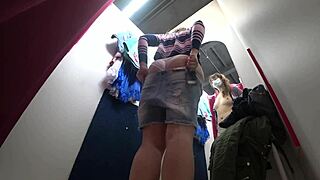 Luscious Russian Ass In Panties Caught By Hidden Cam In Public Fitting Room Store