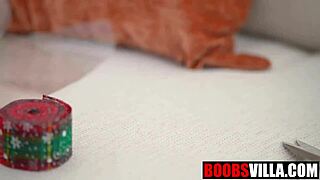 stepmom millie morgan's xmas gift turns into lucky pov fuck with her petite body