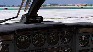 Ladyboy shemale demonstrates piper pa31 navajo startup in xp11 flight tutorial
