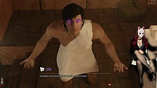 lara croft's getting that steamy erotic massage in stockings cosplay adventure episode 9