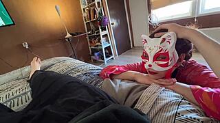 Watch me chain my fat slave, spank her huge ass, and make her cum from strapon domination!