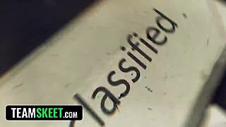 shoplyfter guard stuffs tight thief pussy doggystyle in garage