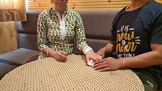 stepmom's tight milf pussy now yours after she loses dirty card game to son's monster cock