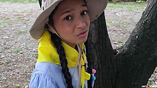 Petite Latina Emma Anturin Vagina Explored Camping Doggystyle Cumshot