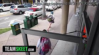 shoplyfter guard stuffs tight thief pussy doggystyle in garage