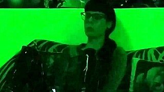 Beth's kinky goth domina smokes seductively in green hd